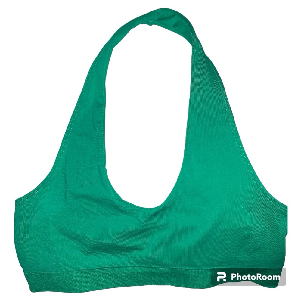 Free People Intimately U-neck Halter Green Bralette Sz:M/L